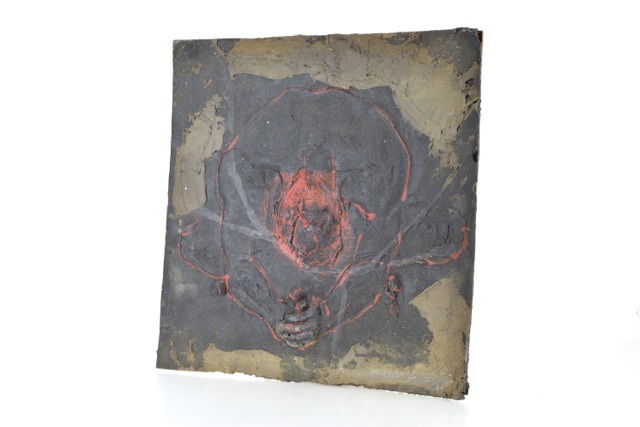 Original Tuska Mixed Media Bas-Relief Sculpture "Energy Source"