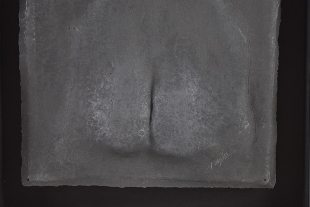 Original Tuska Cast Paper Relief Sculpture "Female Backside"`