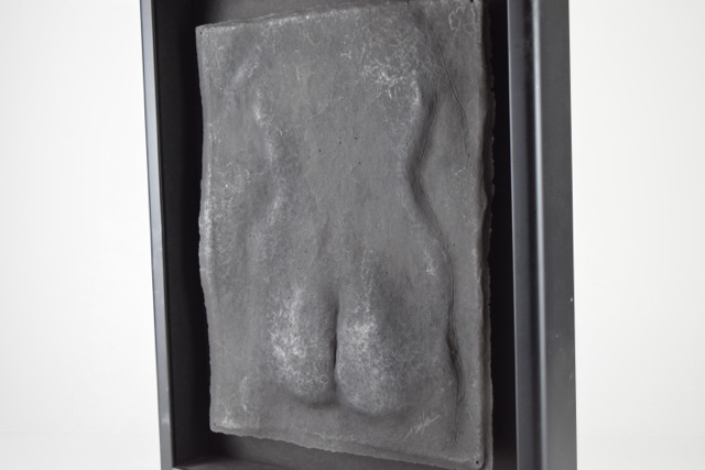 Original Tuska Cast Paper Relief Sculpture "Female Backside"`