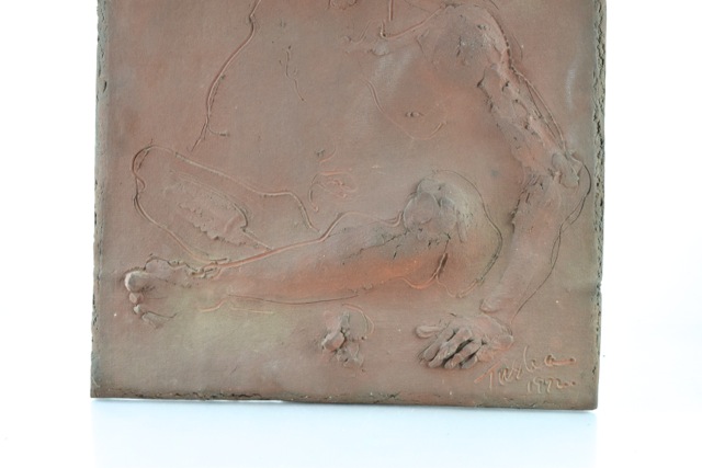 Original Tuska Ceramic Bas-Relief Sculpture