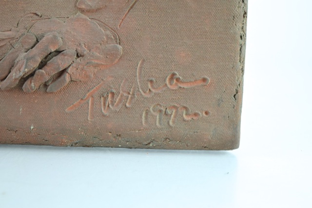 Original Tuska Ceramic Bas-Relief Sculpture