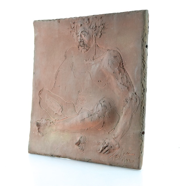 Original Tuska Ceramic Bas-Relief Sculpture