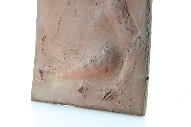 Original Tuska Ceramic Bas-Relief Sculpture