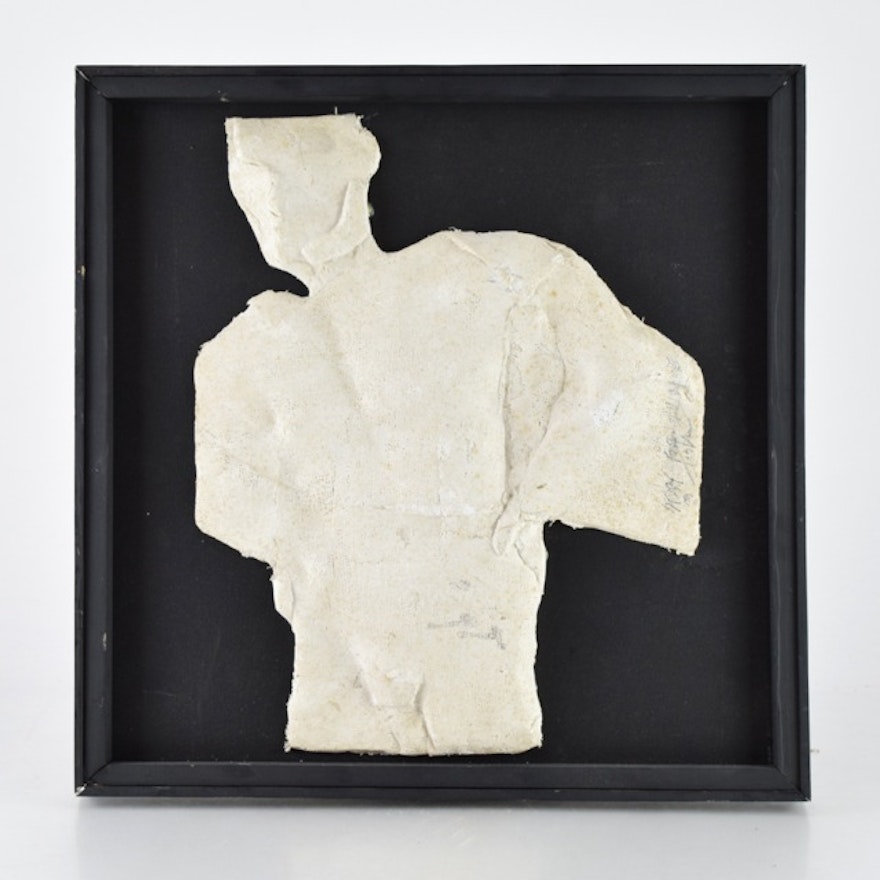 Original Tuska Paper Mâché Relief Sculpture "Study For Illumine"