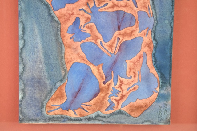 Original Tuska Cut Paper and Watercolor Framed Art "Tattoo" Number 1