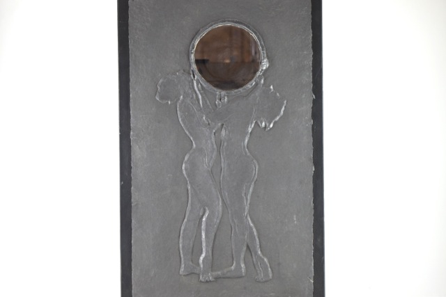 Original Tuska Cast Paper Bas-Relief Sculpture "Bubble"