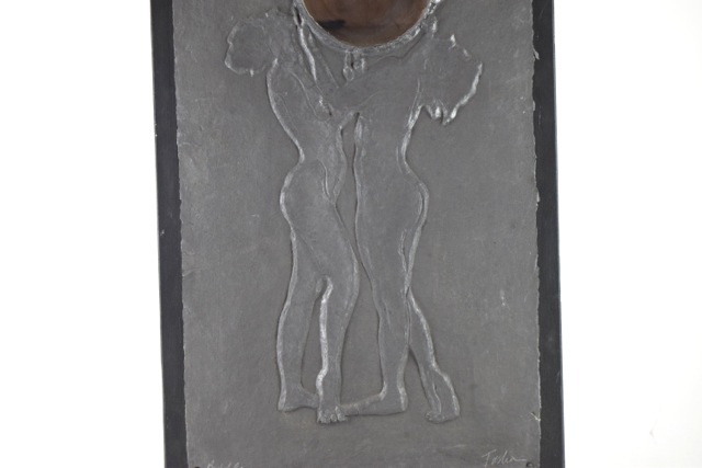 Original Tuska Cast Paper Bas-Relief Sculpture "Bubble"