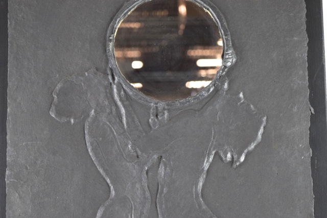 Original Tuska Cast Paper Bas-Relief Sculpture "Bubble"