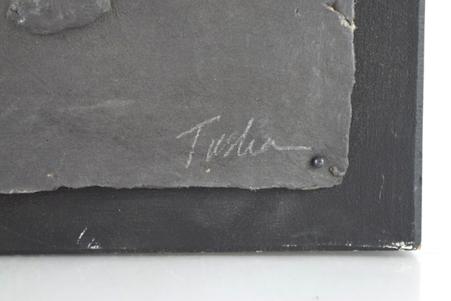 Original Tuska Cast Paper Bas-Relief Sculpture "Bubble"