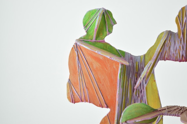 Original Tuska Mixed Media Sculpture "Conversation"