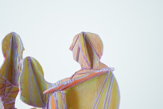 Original Tuska Mixed Media Sculpture "Conversation"