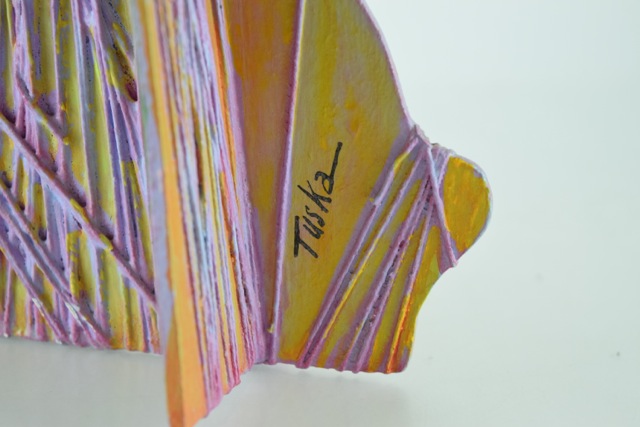 Original Tuska Mixed Media Sculpture "Conversation"