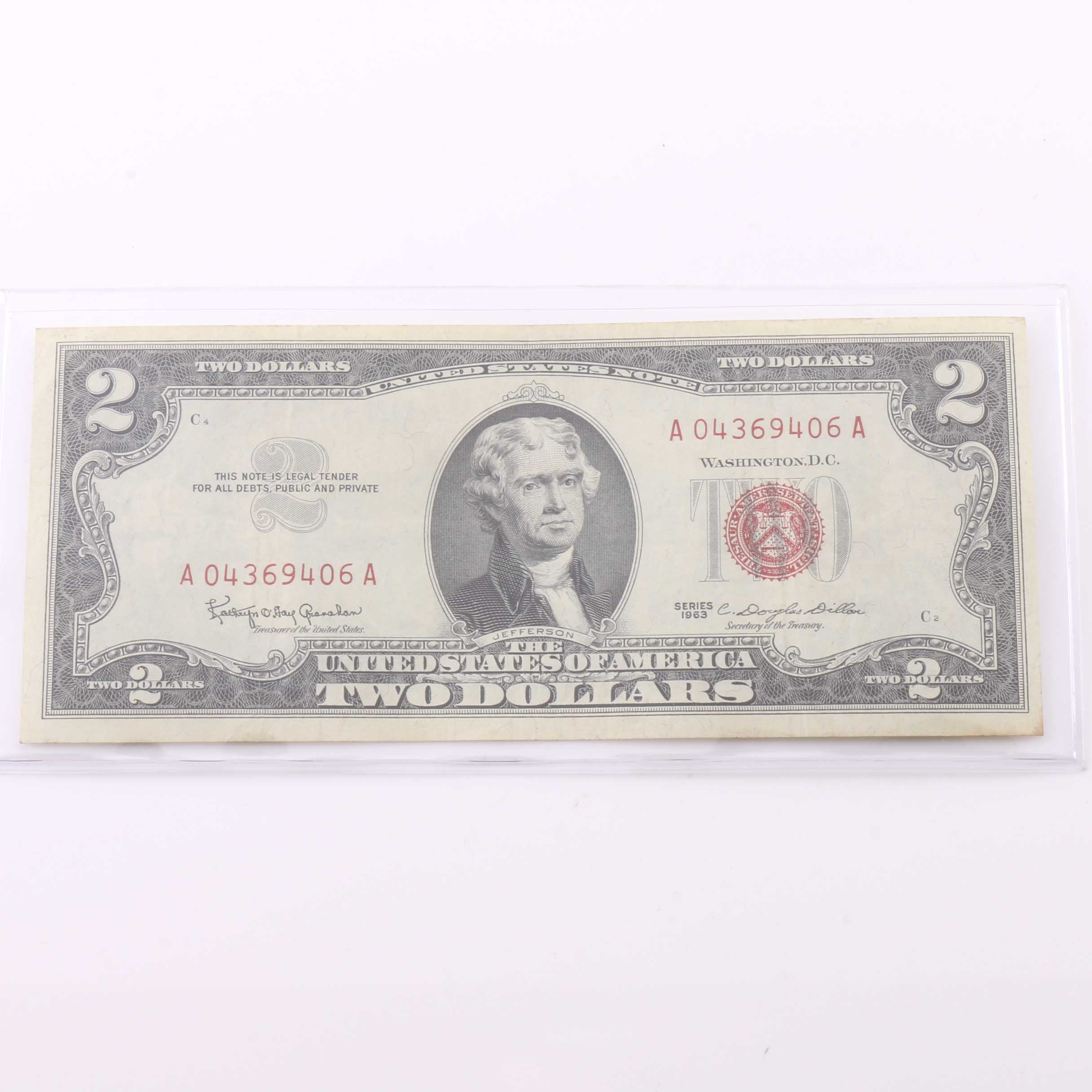 Nineteen U.S. Two Dollar Bills