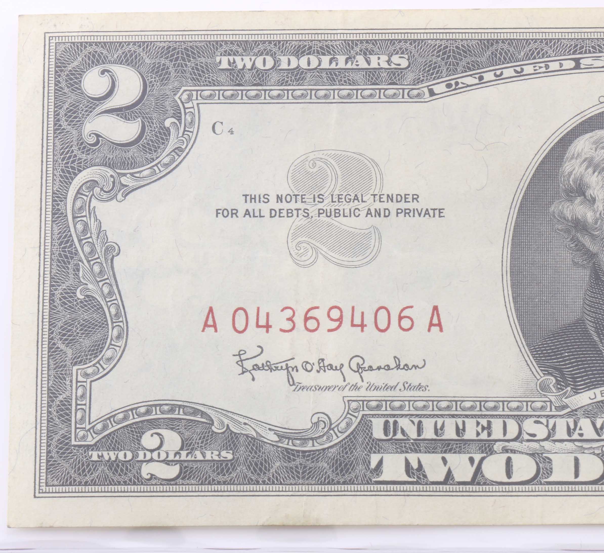 Nineteen U.S. Two Dollar Bills