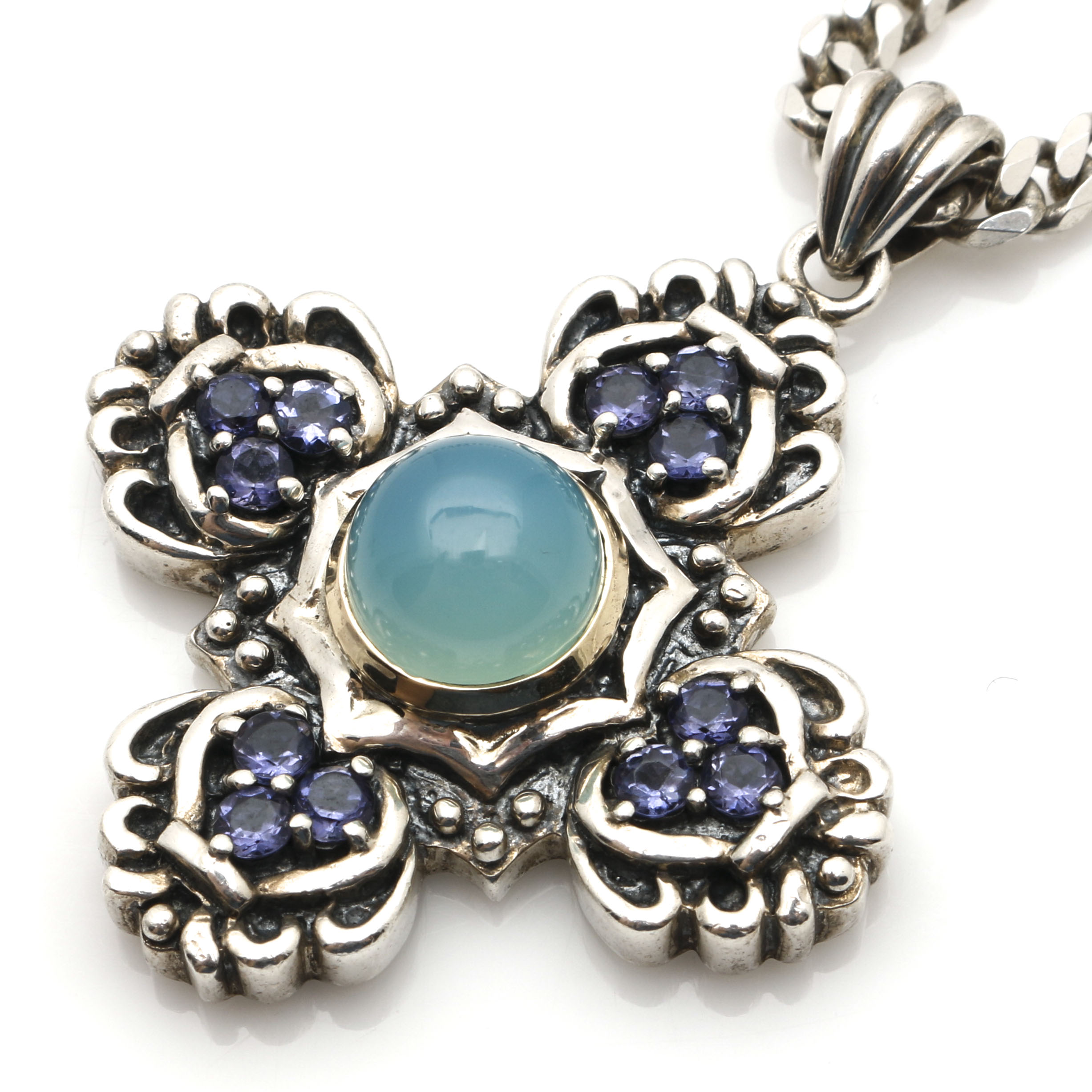 Samuel B. Behnam Sterling Silver Necklace and Earring Set