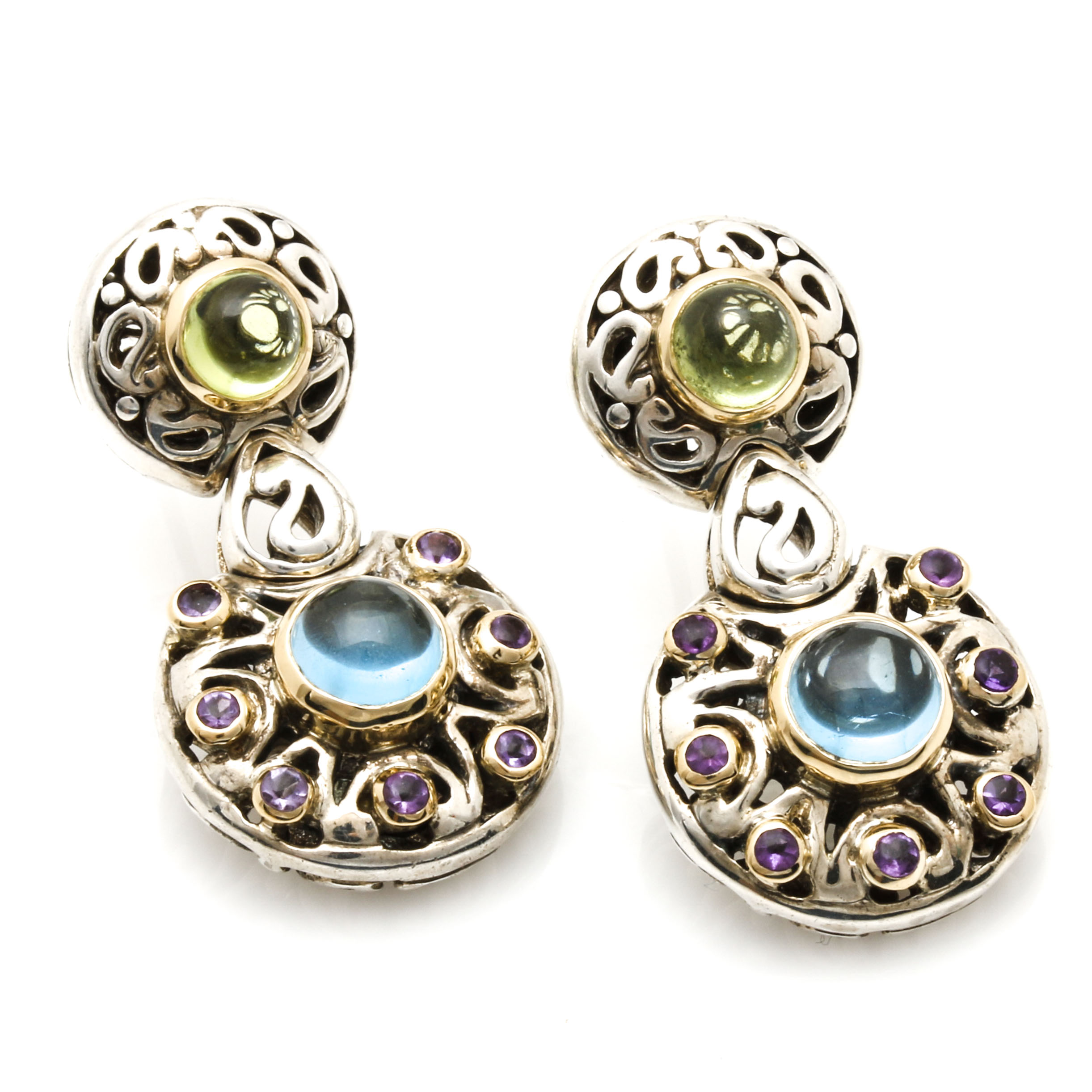 Samuel B. Behnam Sterling Silver Necklace and Earring Set