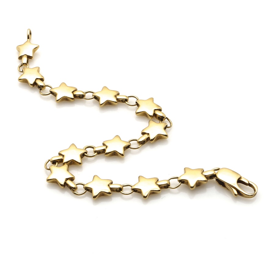 Tiffany & Co 18K Yellow Gold Star Bracelet | EBTH Tiffany & Co 18K Yellow Gold Star Bracelet | EBTH