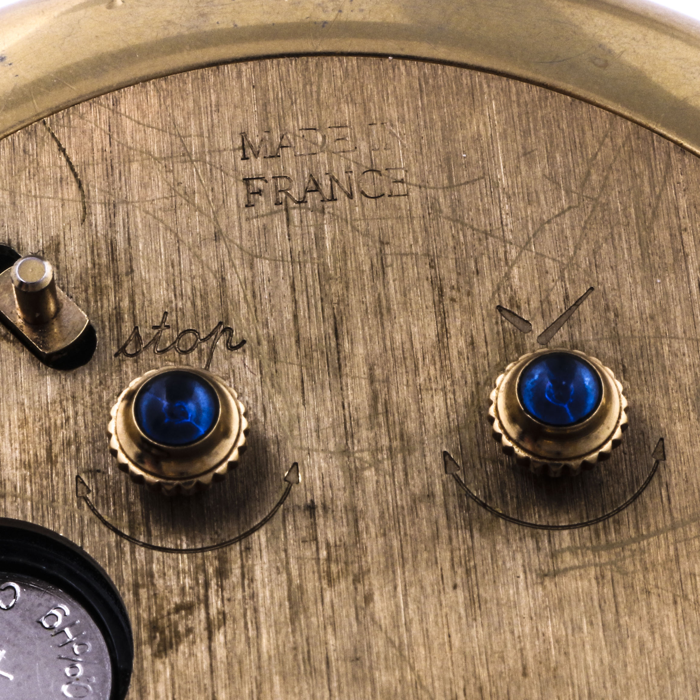 Cartier Gold Tone "Pendulette Romane" Alarm Clock