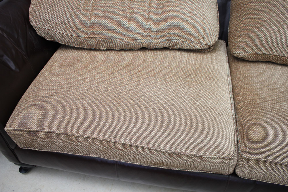 Bernhardt Leather and Fabric Sofa