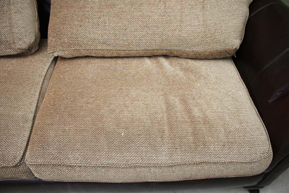 Bernhardt Leather and Fabric Sofa