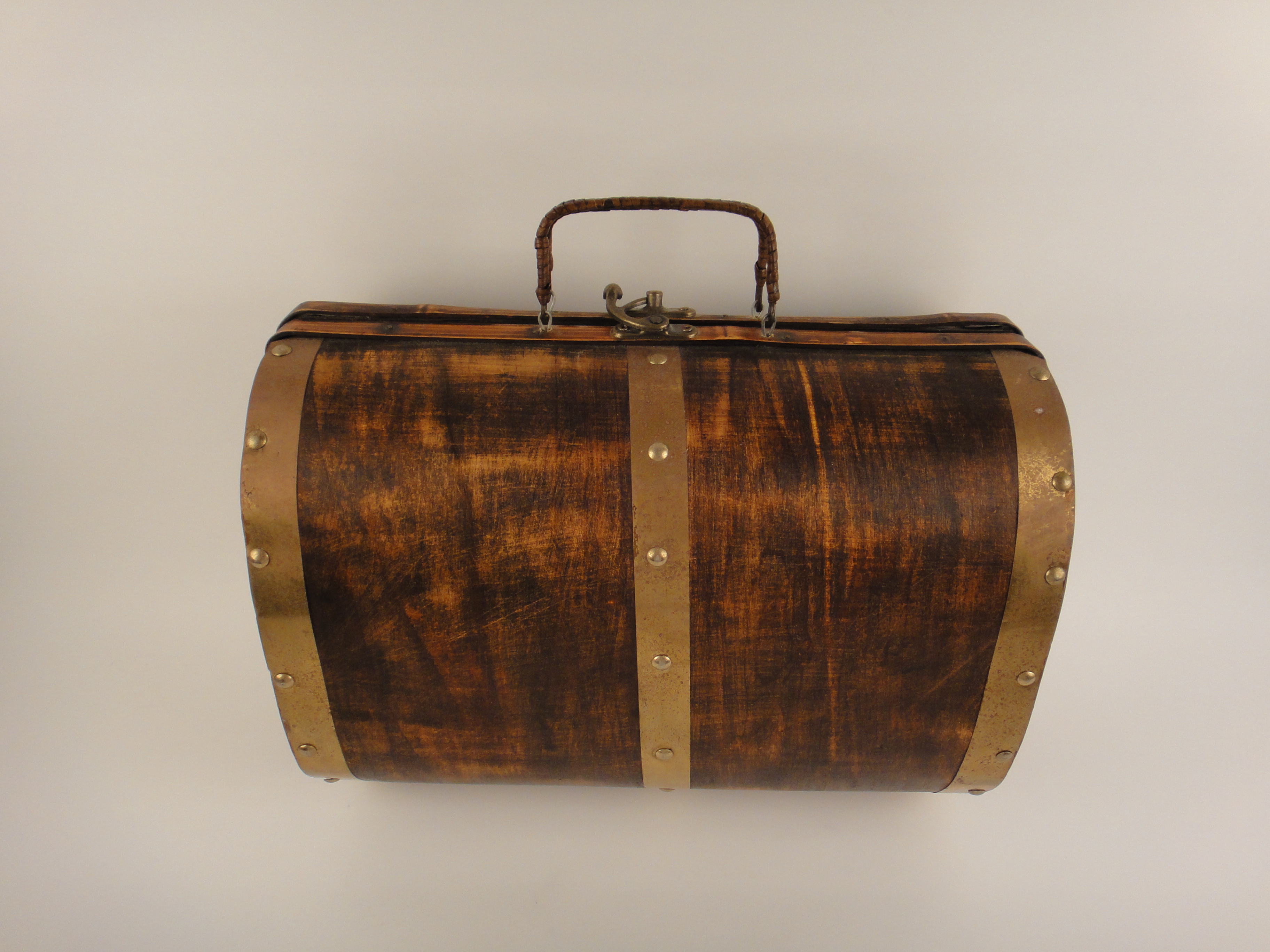 Vintage Wood and Brass Suitcase