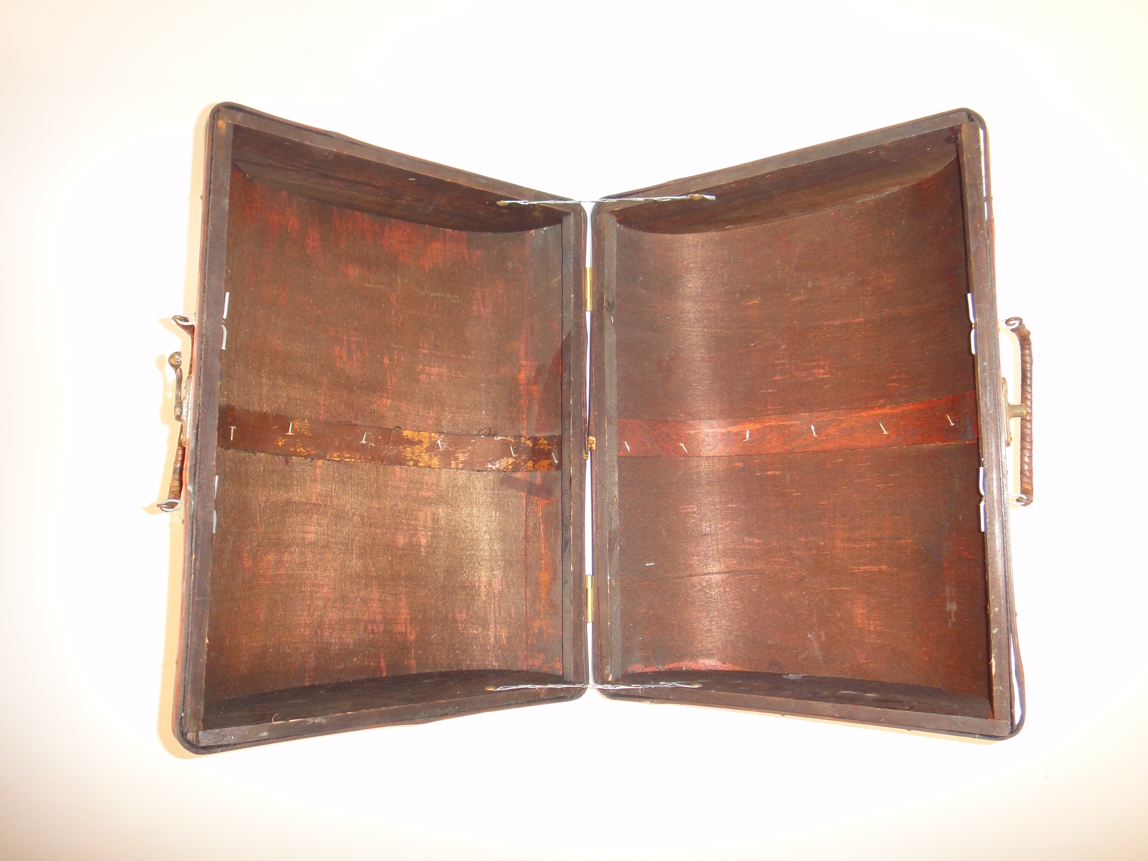 Vintage Wood and Brass Suitcase