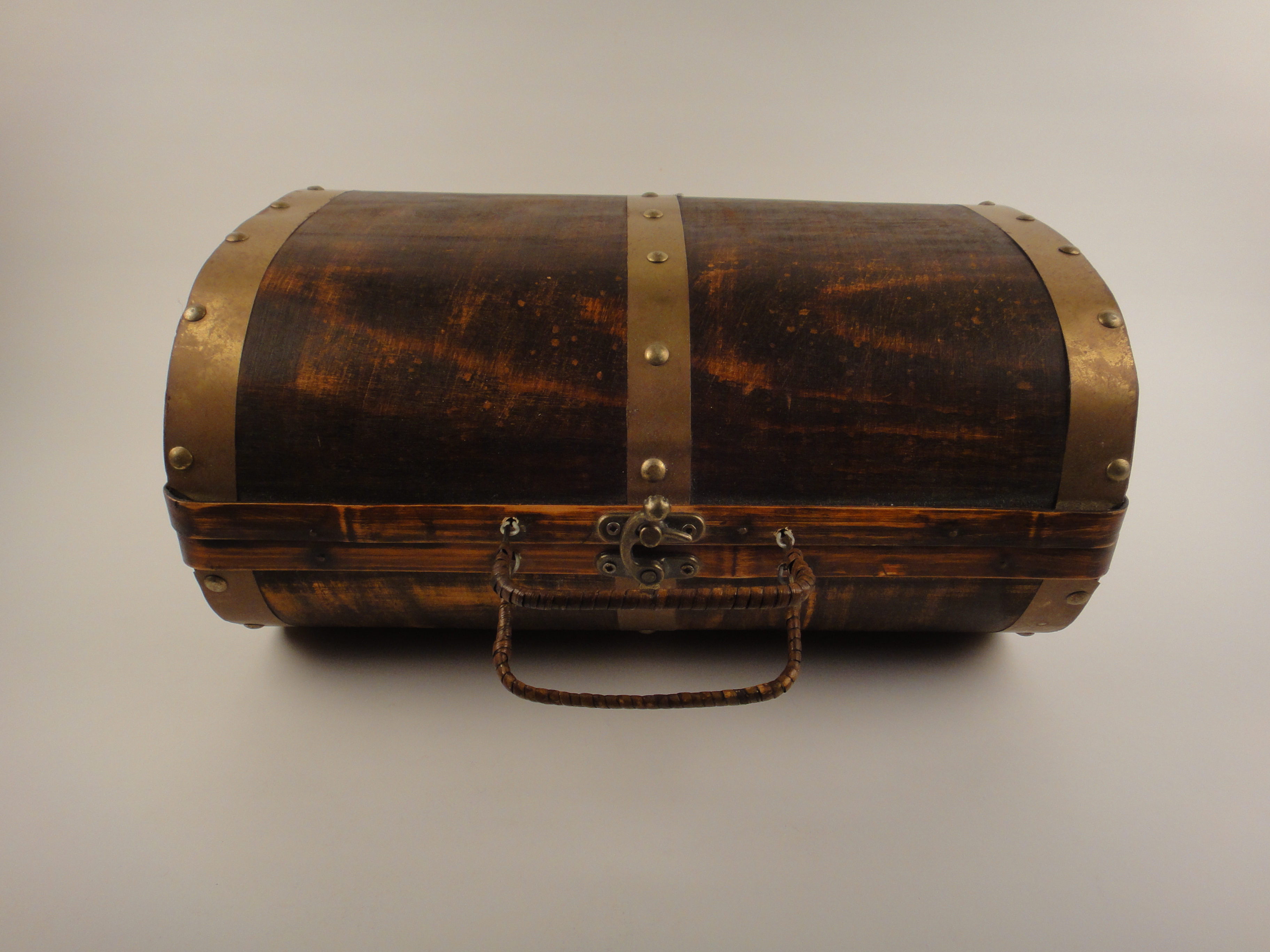 Vintage Wood and Brass Suitcase
