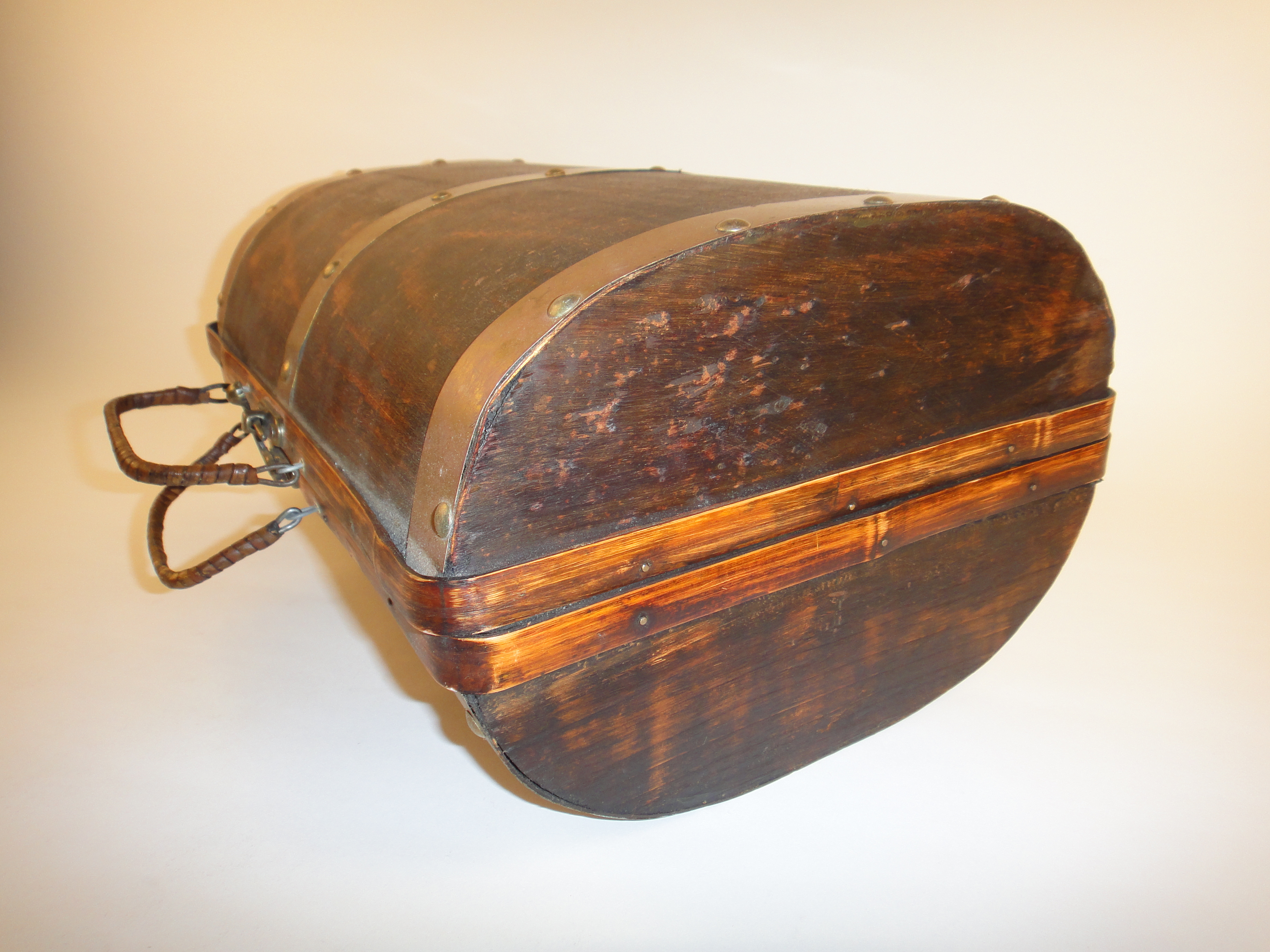 Vintage Wood and Brass Suitcase