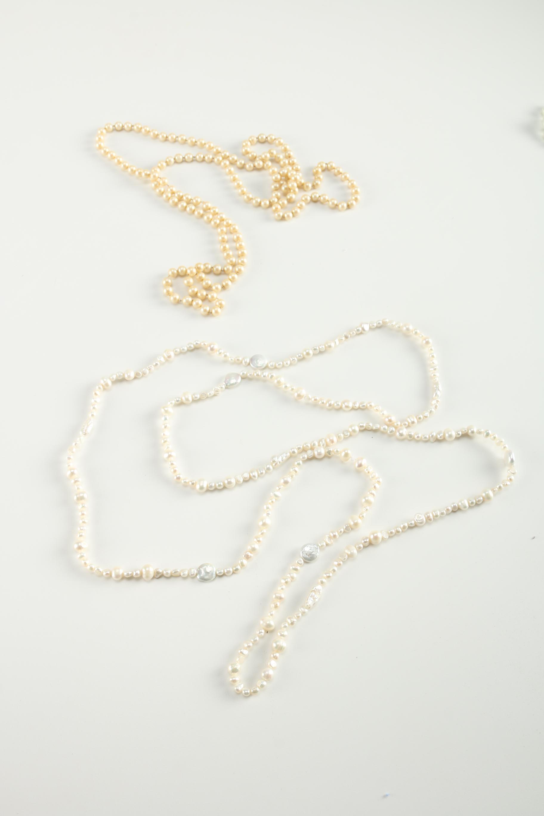 Faux Pearl Necklaces and Bracelets
