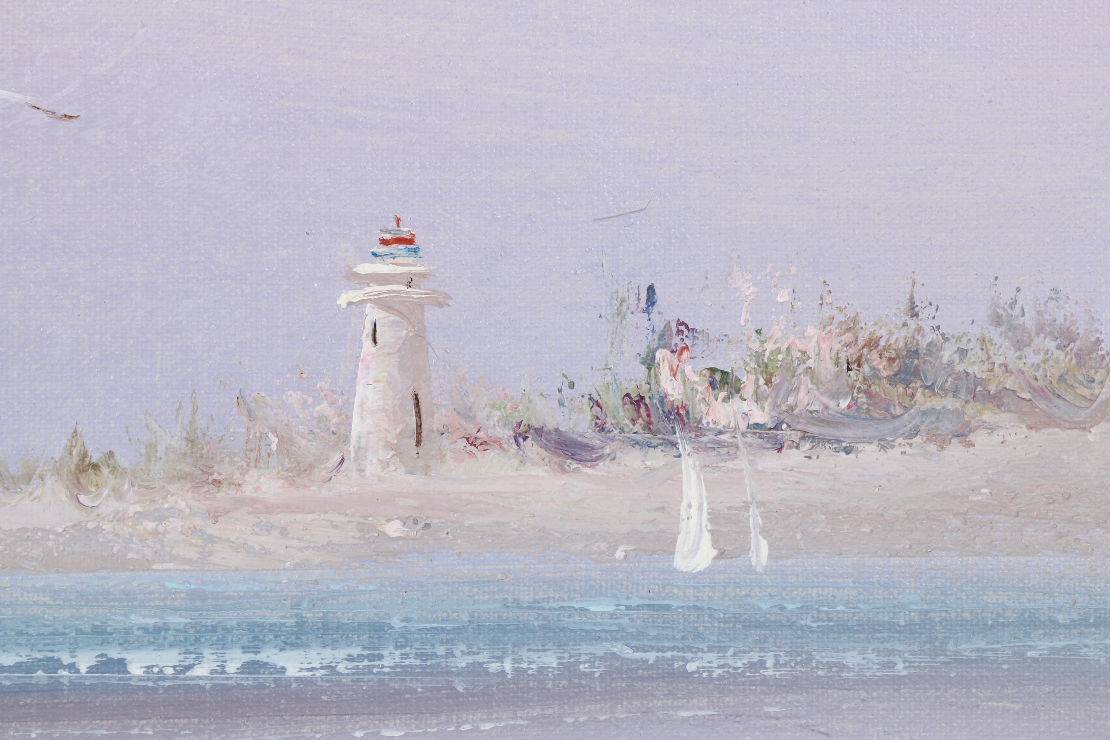 J. Miller Signed Oil on Canvas Beach Landscape