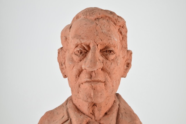 Original Tuska Clay Sculpture "John Sherman Cooper Variation I" Circa 1985