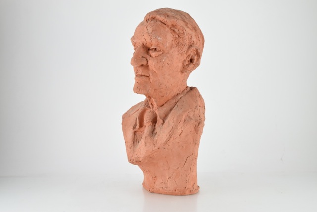 Original Tuska Clay Sculpture "John Sherman Cooper Variation I" Circa 1985