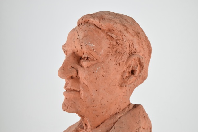 Original Tuska Clay Sculpture "John Sherman Cooper Variation I" Circa 1985