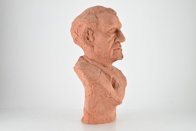 Original Tuska Clay Sculpture "John Sherman Cooper Variation I" Circa 1985