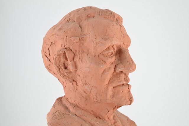 Original Tuska Clay Sculpture "John Sherman Cooper Variation I" Circa 1985