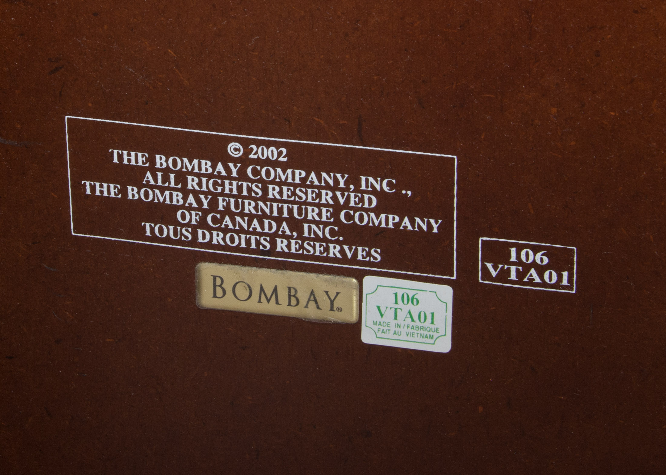 Bombay Company Lingerie Chest
