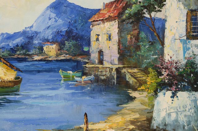 Giovanni Camprio Original Oil Painting on Canvas