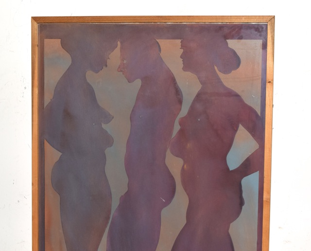 Original Tuska Multimedia "Silhouette III" Framed Art