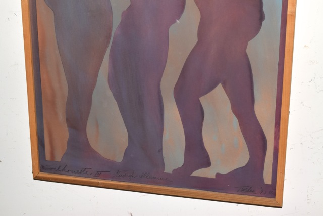 Original Tuska Multimedia "Silhouette III" Framed Art