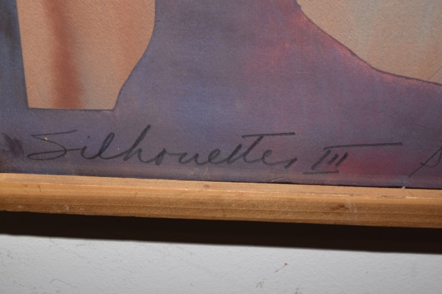 Original Tuska Multimedia "Silhouette III" Framed Art