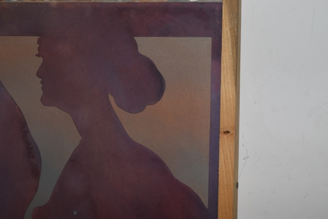 Original Tuska Multimedia "Silhouette III" Framed Art