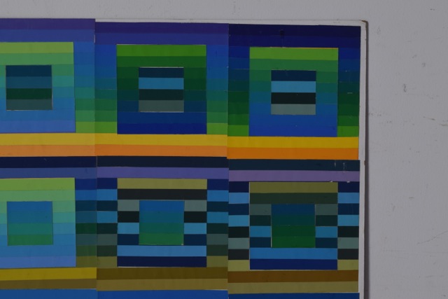 Tuska Original Cut Paper Art "Quilt Study Number 7"