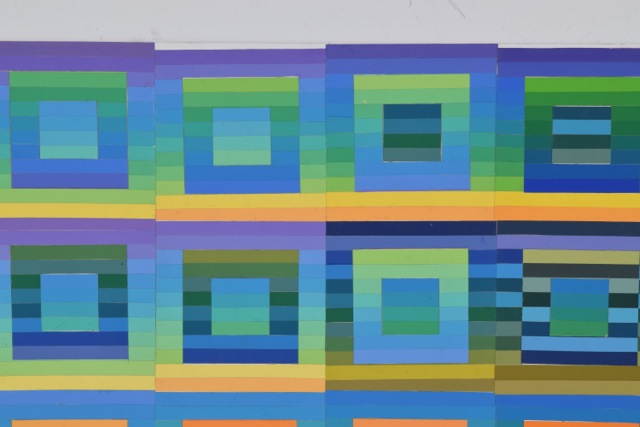 Tuska Original Cut Paper Art "Quilt Study Number 7"