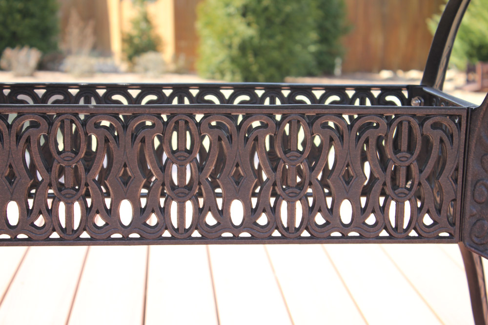 Hanamint Tuscany Rectangular Extension Table with Umbrella and Stand