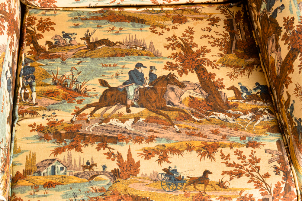 Pair of  Vintage Equestrian Themed Armchairs