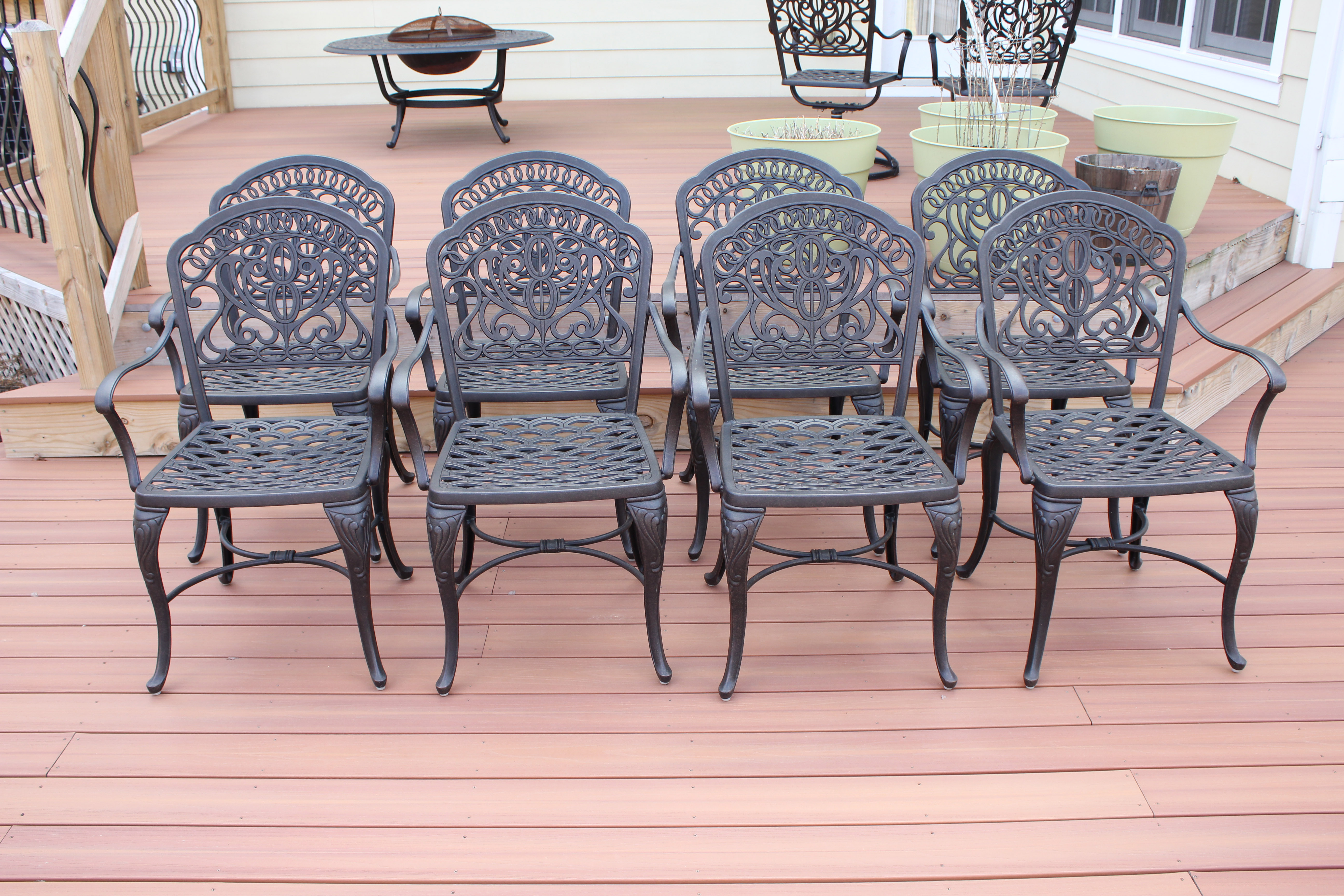 Hanamint Tuscany Patio Dining Chair Set of Eight