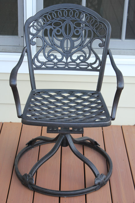 Pair of Hanamint Tuscany Patio Swivel Chairs