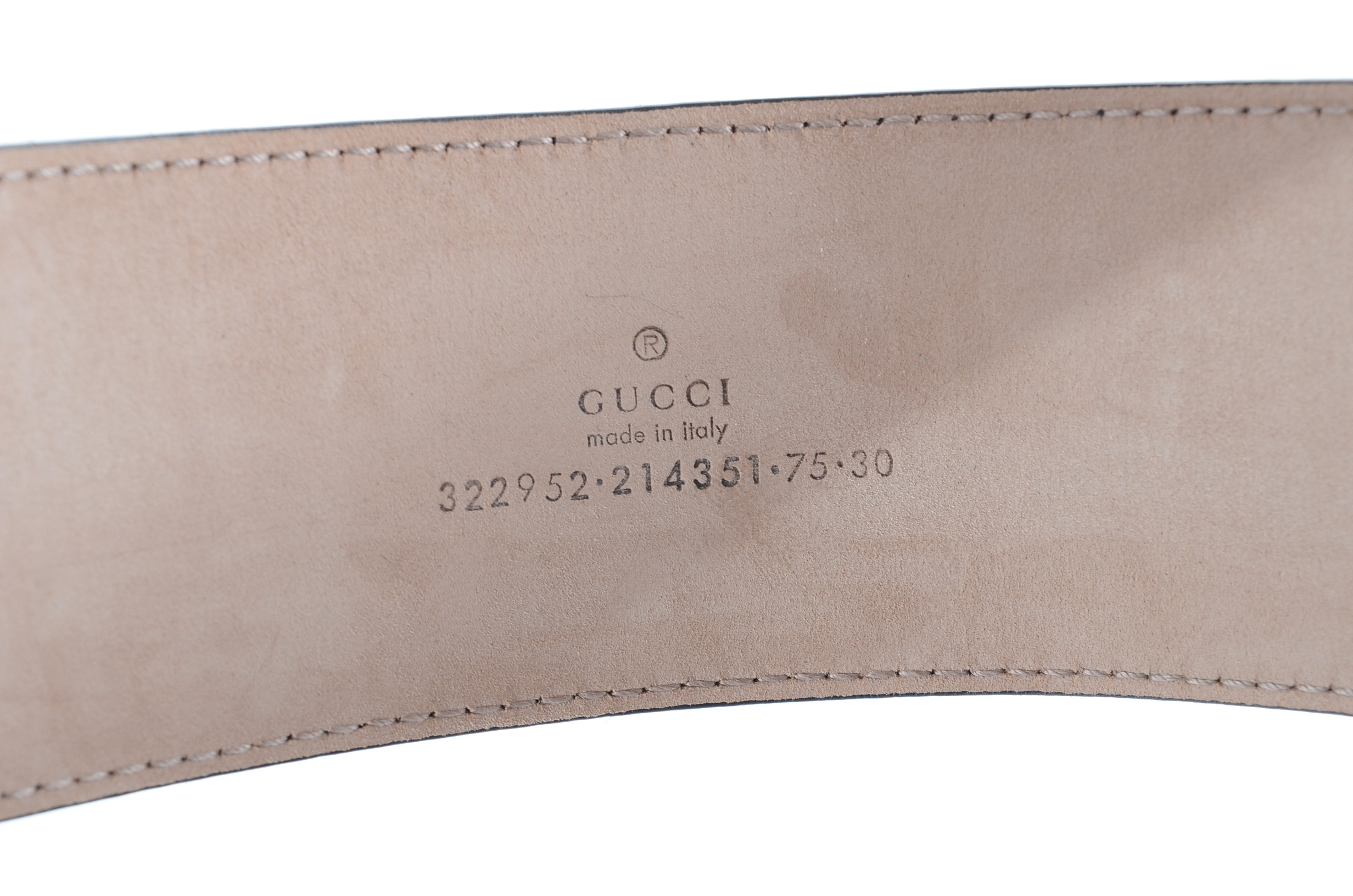 Gucci Leopard Print Ponyskin Leather Belt