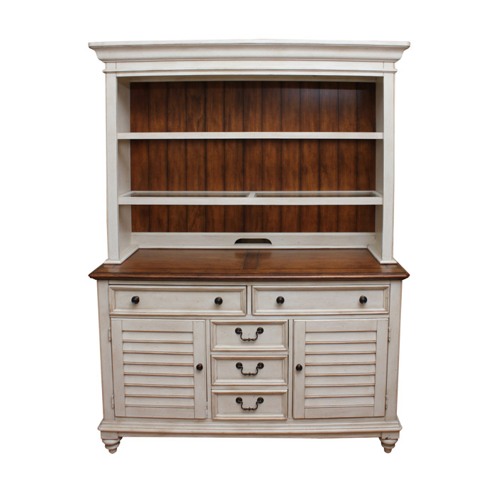 Havertys Southport Lighted Kitchen Hutch