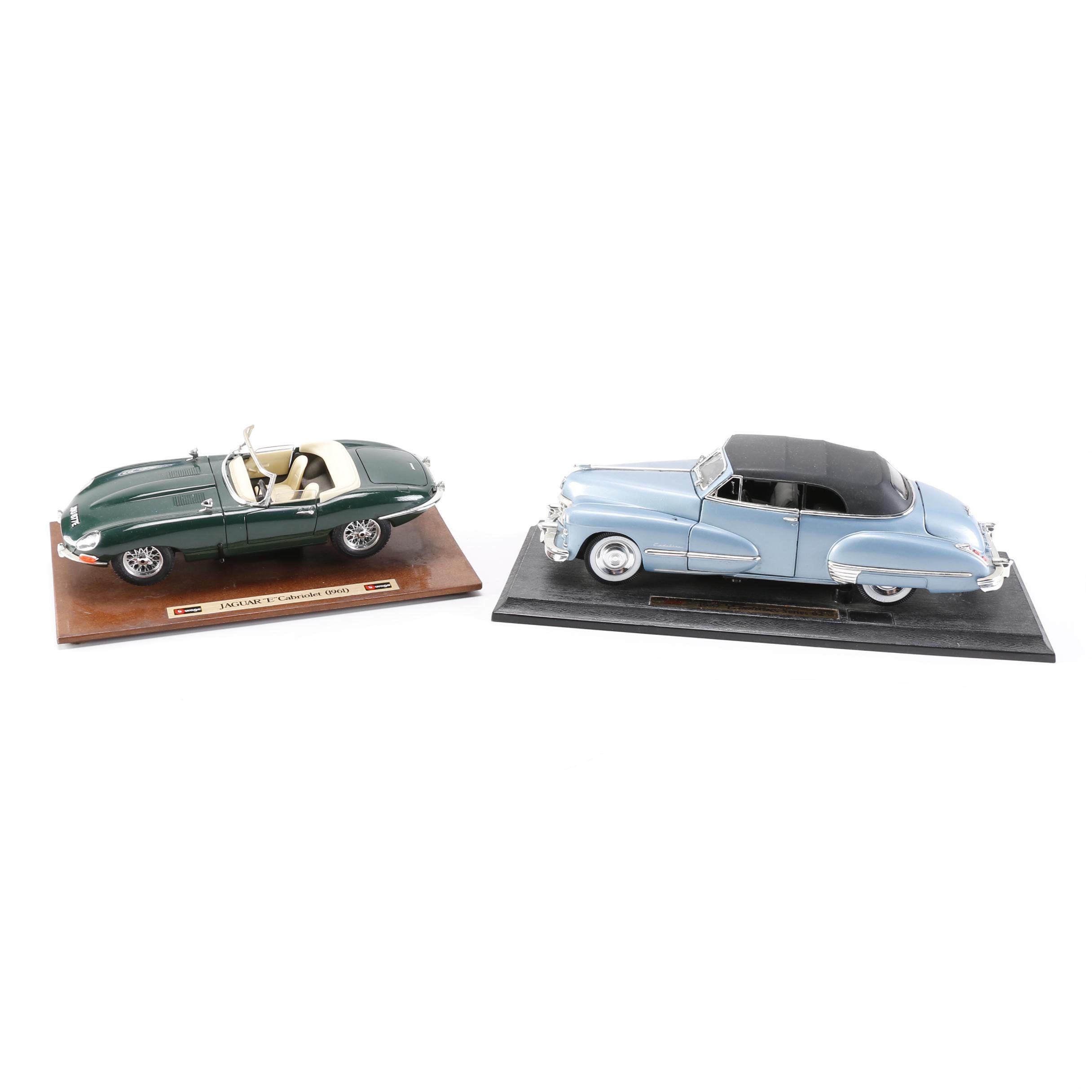 Diecast Model Jaguar and Cadillac